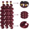 Fabimiya Bundles Human Hair Body Wave Burgundy 99J Human Hair Bundles Unprocessed Brazilian Virgin Hair Bundles Burgundy 99J Human Hair Bundles Quick Weave Hair Extension view 4