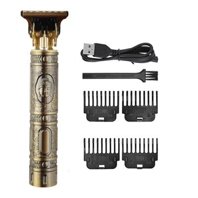 2023 Vintage Body T9 Cordless Electric Shaver Hair Cutting Machine for Man Hair Clipper Barber Beard Trimmer USB(Plastic buddha1)