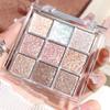 9-Color Rose Gold Eyeshadow Palette - Creamy Matte & Shimmer, Sweat-Resistant Nude Tones for All Skin Tones, Vegan Travel Makeup Gift view 3