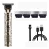 Electric Barber T9 Upgraded LCD Rechargeable Retro Oil Head Carving Electric(ABS Buddha) view 1