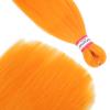 Dorsanee Orange Braiding Hair Pre Stretched 20 Inch 3 Packs Professional Easy Braiding Hair for Crochet Braids Twists Locs Hair Soft Yaki Texture Hot Water Setting Synthetic Hair Extensions view 4