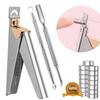 Acylic Nail Clippers and Metal Silver Cuticle Pusher, Adjustable Nail Clippers with Magnets Sizers for Acrylic Nails and 2PCS Metal Silver Cuticle Pusher view 1