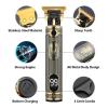 Digital Display Stainless Steel Cutter Head Professional T9 Hair Trimmer Metal Body Men's Electric Shaver Men's Barber Machine(LCD Stripe Knight) view 3