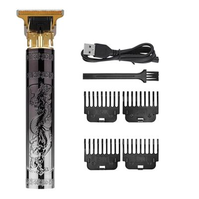 2023 Vintage Body T9 Cordless Electric Shaver Hair Cutting Machine for Man Hair Clipper Barber Beard Trimmer USB(Plastic dragon5)