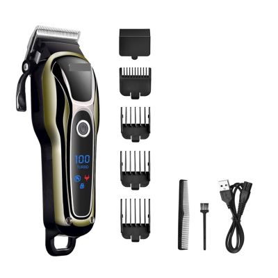2023 New Electric Hair Clipper, Rechargeable Trimmer, Men's Electric Shaver with LCD Display, Wireless Beard Trimmer.