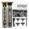 Digital Display Stainless Steel Cutter Head Professional T9 Hair Trimmer Metal Body Men's Electric Shaver Men's Barber Machine(LCD Grave Indian) view 2
