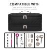 ARLMEGOR Double-Layer Travel Carrying Case for Revlon One-Step Hair Dryer Brush Volumizer Styler Shark FlexStyle Attachment Portable Storage Organizer Bag Hair Tools Travel Bag (Black) view 2