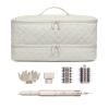 ARLMEGOR Double-Layer Travel Carrying Case for Revlon One-Step Hair Dryer Brush Volumizer Styler Shark FlexStyle Attachment Portable Storage Organizer Bag Hair Tools Travel Bag (Beige) view 1