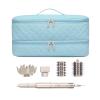 ARLMEGOR Double-Layer Travel Carrying Case for Hair Dryer/Shark Flexstyle/Dyson Airwrap and Hair Styler Attachmentst Portable Storage Organizer Bag Hair Tools Travel Bag (Blue) view 1