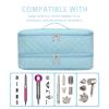 ARLMEGOR Double-Layer Travel Carrying Case for Hair Dryer/Shark Flexstyle/Dyson Airwrap and Hair Styler Attachmentst Portable Storage Organizer Bag Hair Tools Travel Bag (Blue) view 2