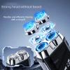 Cross Border Portable Cool Transparent Double Head Magnetic Floating Razor Full Body wash Electric Men's Shaver view 4