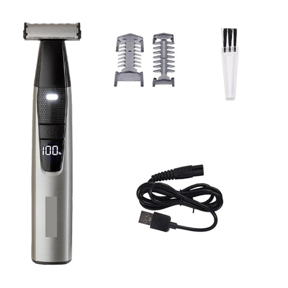 Electric Shaver Portable Full Body Trimmer USB T-Blade LED Digital DisplayRazor for Men and Women Washable Razor(LED Digital Display)