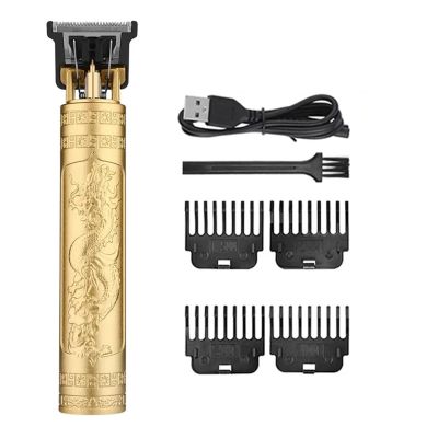 2023 Vintage Body T9 Cordless Electric Shaver Hair Cutting Machine for Man Hair Clipper Barber Beard Trimmer USB(Plastic dragon2)