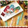 Dimsile 24 Sets Christmas Gift Christmas Nail File Santa Emery Boards Christmas Cutout Hat Filler Manicure Tools with 24 Emery Boards 24 Cutout 24 Ribbon and 24 Gift Bag view 4