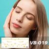 10Pcs Gold Glitter Star Freckles Tattoo Sticker,Faux Freckle Patches Waterproof Temporary Tattoos Heart Design,Gold Glitter Freckles Face Tattoo,Cute Glitter Makeup Accessories for Women Girls view 3