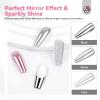 Saviland Silver Chrome Nail Powder Set: 2PCS Reusable Chrome Nail Powder Applicator Nail Brush with 1g Metallic Mirror Effect Chrome Powder for Gel Nails view 3