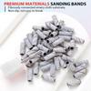 100Pcs Mini Nail Drill Bits Small Sanding Bands for Nail Drill with 3 mm Mandrel Bit, 80 120 180 240 Fine Grit Nail File for Acrylic Nails Gel Manicures and Pedicure(100pcs) view 3