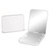 Pocket Mirror, 1X/2X Magnification LED Compact Travel Makeup Mirror with Light for Purse, 2-Sided, Portable, Folding, Handheld, Small Lighted Mirror for Gift, White view 1