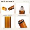 100 PCS 10 ml Amber Roller Bottles for Essential Oils - Empty Brown Glass Bottle, Refillable Roll on, Portable Travel Perfume Leakproof With Stainless Steel Ball view 4