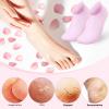 FRCOLOR 2pairs Moisturizing Silicone Gel Socks for Foot Care XL Reusable Spa Foot Covers for Cracked Heels Flexible and Comfortable view 4