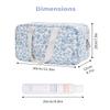 Narwey Full Size Toiletry Bag Women Large Cosmetic Bag Travel Floral Makeup Bag Organizer Medicine Bag for Toiletries Essentials Accessories (Little Blue Flower,Large) view 4