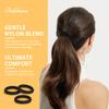 150PCS Black Cotton Hair Bands - Seamless Ponytail Holders, No Damage Elastics for Thick Hair, Soft Hair Bands for Women - Christmas Gifts view 2