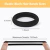 150PCS Black Cotton Hair Bands - Seamless Ponytail Holders, No Damage Elastics for Thick Hair, Soft Hair Bands for Women - Christmas Gifts view 3