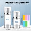 Cosywell Airless Pump Jars 1.7oz/50ml 2 Pack Pump Bottle Dispenser Empty Moisturizer airless Pump Bottles Cosmetic Pump Container Travel Pump Bottles for Toiletries Shampoo Lotion and Cream Clear view 2