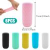 Silicone Bottle Covers 6PCS Leak Locks Toiletry Skins Flexible Elastic Sleeves for Leak Proofing Travel Container in Luggage Reusable Travel Accessories for Women Men Makeup Beauty Tool. view 3
