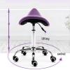 JIXDILO Saddle Stool Rolling Saddle Chair,Swivel Stool with Wheels,Ergonomic Lash Stool Salon Pedicure Stool,for Medical Lab Pharmacy Studio Salon Workshop(No Back, Beige) view 4