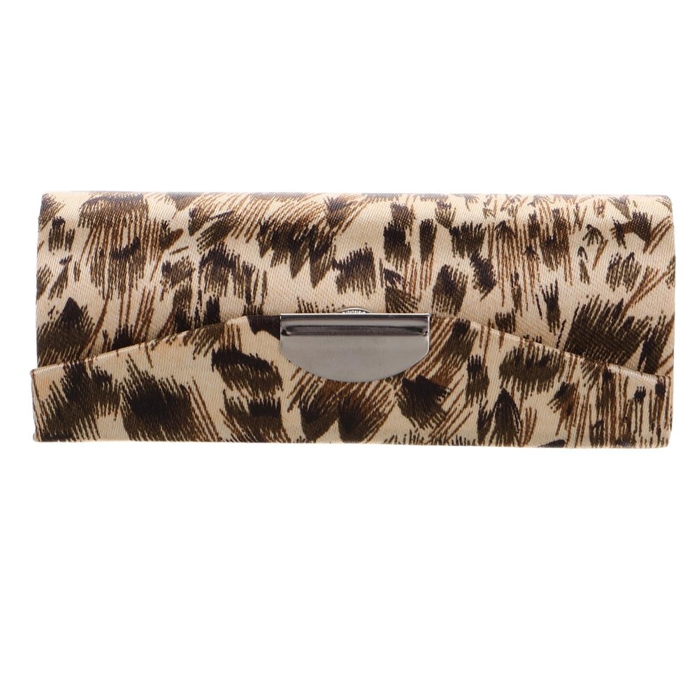 Beaupretty Leopard Lipstick Storage Pouch Lipstick Case Holder Organizer Bag Holder Cosmetic Storage Kit With Mirror For Purse