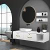 Wall Mount Styling Station for Hair Stylist,Beauty Barber Spa Equipment,Salon Cabinet Station With Drawers, Bathroom Dresser, Makeup Storage Organizer Hair Styling Beauty Spa 41"L x 14.76"W x 8.9"H view 3