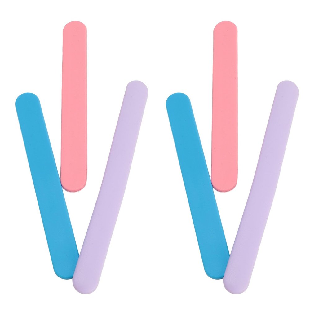 6PCS Silicone Wax Stick Reusable Stirring Rods, Nonstick Cosmetic Spatula for Hair Removal Mixing Sampling, Suitable for Makeup and Skincare Products