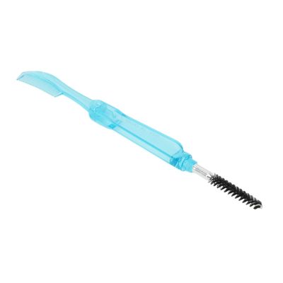 Eyelash Comb, Eyelash Brush Eyelash Brush Comb Mini 2 Use 10Pcs Lash Comb Portable Reusable Eyebrow Cosmetic Makeup Tool (Blue)