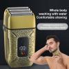 Beard Trimmer for Men, IPX6 Electric for Men 3 Blade net Hair Clippers for Men Wet and Dry Shaving with Cleaning Brush for Portable Mens Travel Facial Hair Groomer view 3