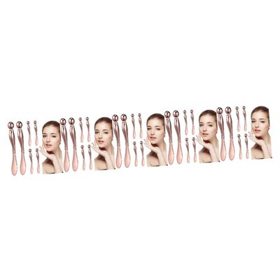 LOUYTW 24 Pcs Eye Cream Applicator Tool Under Eye Cream Walker Eye Cream Spoon Moisturizer Applicator Makeup Applicator Eye Cream Roller Eyes Metal(As Shownx5pcs,10.50X1.50X1.00CMx5pcs)