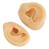 Fake Piercings, Fake Ear Piercing Reusable Left Right Ear Piercing Practice Model Silicone Ear Model Fake Ear Piercings for Jewelry Display Acupuncture Mannequin Learning (Light view 1