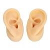 Fake Piercings, Fake Ear Piercing Reusable Left Right Ear Piercing Practice Model Silicone Ear Model Fake Ear Piercings for Jewelry Display Acupuncture Mannequin Learning (Light view 2