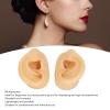Fake Piercings, Fake Ear Piercing Reusable Left Right Ear Piercing Practice Model Silicone Ear Model Fake Ear Piercings for Jewelry Display Acupuncture Mannequin Learning (Light view 4