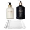L'AVANT Collective Deluxe Hand Soap & Lotion Bundle with Luxurious Lucite Tray  Hydrating Shea Butter, Softening Hand Wash in Reusable Glass Bottles - Fresh Linen Scent Kitchen Hostess Gifts view 1