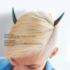 CHEOTIME Dark Gothic Devil Horns Ghost Hairpin, Halloween Devil Horns Hairpin, Hair Clips Hairpins Barrette Side Hair Clips Skull Bat Ear Costume Party Hair Accessories (Blue) view 3
