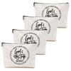 4 Pcs Girls Trip Gifts Favors, Girls Weekend Gifts Makeup Bag, Bestie Weekend Bag Toiletry Bag with Liner, Vacation Cosmetic Bag, Friendship Gift for Women Friend Daughter, Graduation Gift view 1