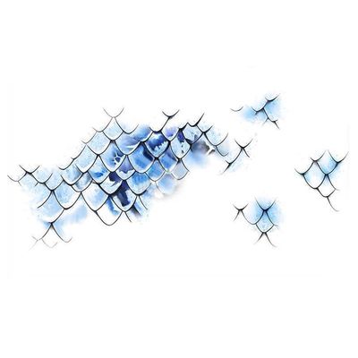3 Sheets Gradient Blue Mermaid Scale Temporary Tattoo for Arm Leg Cosplay Fake Tattoo Stickers Cosplay Covering Scar