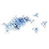 3 Sheets Gradient Blue Mermaid Scale Temporary Tattoo for Arm Leg Cosplay Fake Tattoo Stickers Cosplay Covering Scar view 1