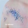 3 Sheets Gradient Blue Mermaid Scale Temporary Tattoo for Arm Leg Cosplay Fake Tattoo Stickers Cosplay Covering Scar view 3