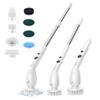 Electric Spin Scrubber, Cleaning Brush with 8 Brush Heads, IPX7 Waterproof LED Display, Adjustable Extension Handle Shower Scrubber for Bathroom Floor Tub Tile (White) view 1
