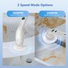 Electric Spin Scrubber, Cleaning Brush with 8 Brush Heads, IPX7 Waterproof LED Display, Adjustable Extension Handle Shower Scrubber for Bathroom Floor Tub Tile (White) view 3