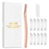 COSYLIFE Eyebrow Razor Dermaplaning Tool with 10 Blade Refills Exfoliating Face Razors for Women Facial Razor for Peach Fuzz and Eyebrow Hair Removal view 1