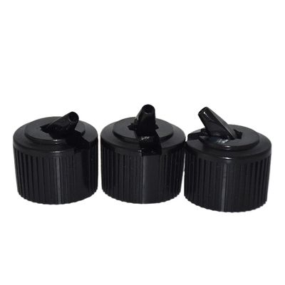 100pcs/lot 24/410 Turret shape Cap,Plastic Bottle Caps us to Daily chemical bottlesdilution bottles,Black caps 24mm