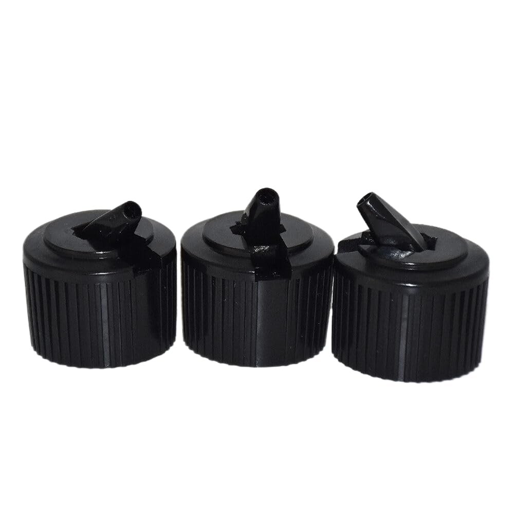 100pcs/lot 24/410 Turret shape Cap,Plastic Bottle Caps us to Daily chemical bottlesdilution bottles,Black caps 24mm